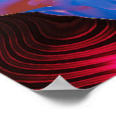 ホログラフィック80年代モダン未来主義アート ポスター (角)