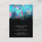 ホログラフィック アルコール インク ネックレス イヤリング ディスプレイ 名刺 (裏面)