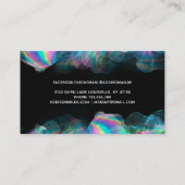 ホログラフィック アルコール インク モダン アポイントメント カード (裏面)