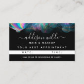 ホログラフィック アルコール インク モダン アポイントメント カード (正面)