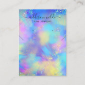 ホログラフィック イリデセント ネックレス イヤリング ディスプレイ 名刺 (正面)