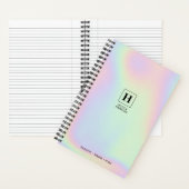 ホログラフィック イリデセント ルミナス クラシック モノグラム ノートブック (内側)