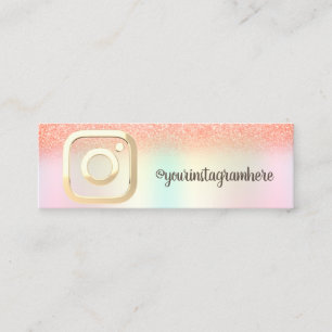 ホログラフィック+イリデッセント+ボケ+Instagram+ソーシャル スキニー名刺