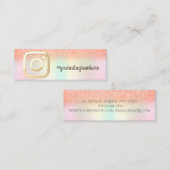 ホログラフィック+イリデッセント+ボケ+Instagram+ソーシャル スキニー名刺 (正面/裏面)