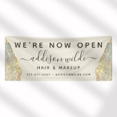 ホログラフィック グラム グリッター サロン オープニング 横断幕