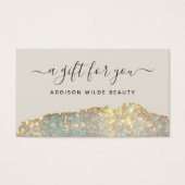 ホログラフィック グラム グリッター サロン ギフト カード (正面)