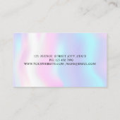 ホログラフィック グリッター ドリップス エレガント プロフェッショナル 名刺 (裏面)