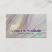 ホログラフィック ゴールド マーブル 名刺 (正面)