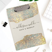 ホログラフィック シグネチャー スクリプト モダン グラム ギャラクシー クリップボード