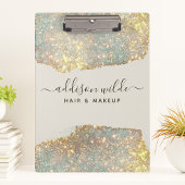 ホログラフィック シグネチャー スクリプト モダン グラム ギャラクシー クリップボード