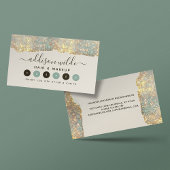 ホログラフィック シグネチャー スクリプト モダン グラム グリッター ロイヤリティカード