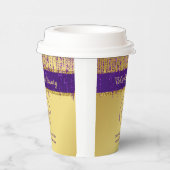 ホログラフィック シグネチャー スクリプト モダン ゴールド グリッター 紙コップ (右)