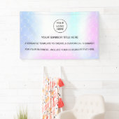 ホログラフィック スパークル オパール イリデセント ビジネス サイン 横断幕 (インサイチュ)