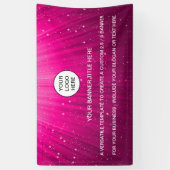 ホログラフィック スパークル オパール イリデッセント ビジネス サイン 横断幕 (縦)