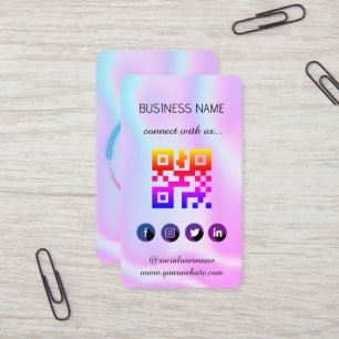 ホログラフィック – ソーシャルメディアQRコード名刺 名刺