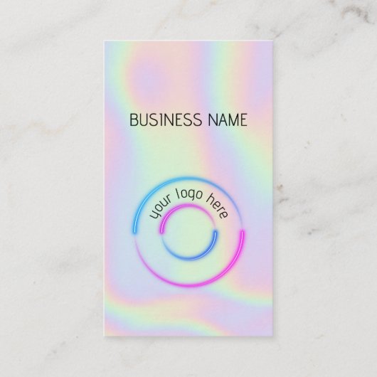 ホログラフィック – ソーシャルメディアQRコード名刺 名刺 (裏面)