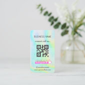 ホログラフィック – ソーシャルメディアQRコード名刺 名刺 (スタンド正面)
