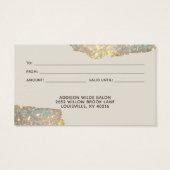 ホログラフィック モダン グラム グリッター ギフト カード (裏面)