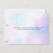 ホログラフィック モダン スクリプト サンキューカード (裏面)