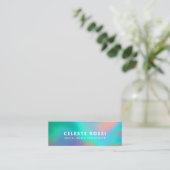 ホログラフィック·ユニコーン社会的影響力者デザイン スキニー名刺 (スタンド正面)