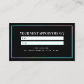 ホログラフィック·ユニコーン·化粧·ヘア·グリッター·ドリップ·グラム 予約カード (裏面)