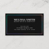 ホログラフィック·ユニコーン·化粧·ヘア·グリッター·ドリップ·グラム 名刺 (裏面)