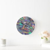 ホログラフィック ラウンド壁時計 (ホーム)