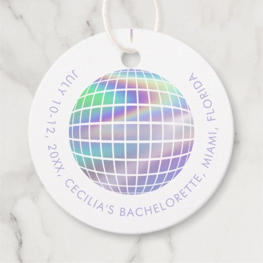 ホログラフィック ラスト ディスコ ブライズメイド フェイバータグ (正面)