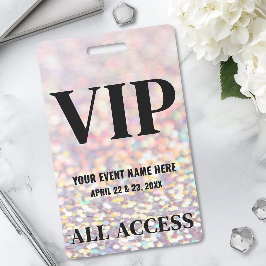 ホログラフィック+ラメ イベントVIP バッジ