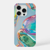 ホログラフィック リキッドメタル グラデーション オーラ エステティック iPhoneケース (裏面)