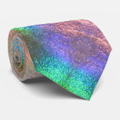 ホログラフィック レインボー クローム ホログラム 父の日 ネクタイ (ロール)