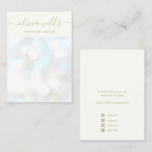 ホログラフィック《写真》ぼけ味イヤリングディスプレイ名刺 名刺 (正面/裏面)