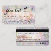 ホログラフィック《写真》ぼけ味メークアップアーティストMUAクレジットカード 名刺 (正面/裏面)