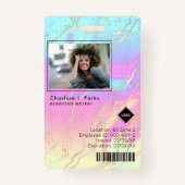 ホログラフィック |社員の写真ID会社のセキュリティ バッジ (正面)