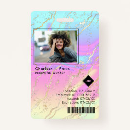 ホログラフィック |社員の写真ID会社のセキュリティ バッジ