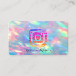 ホログラフィック 虹色 オパール インスタグラム ソーシャルメディア 名刺