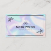 ホログラフィック, holographic |カフェコーヒーショップサロンロゴの追加 ロイヤリティカード (裏面)