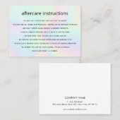 ホログラフィックAfterCare for Lash Extensions 名刺 (正面/裏面)