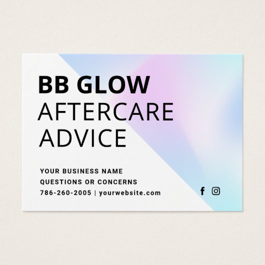 ホログラフィックBBグローフェイシャル気にアフターカード (正面)