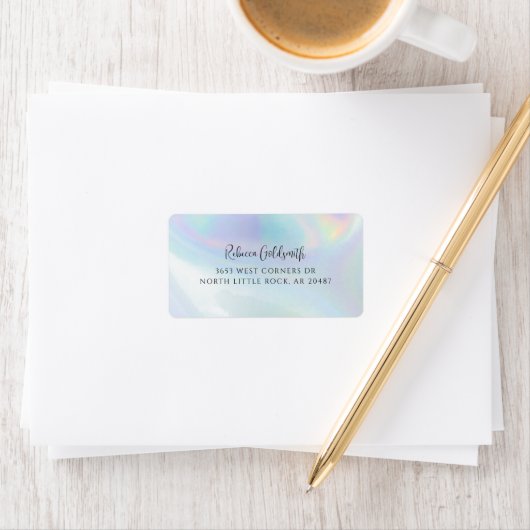 ホログラフィックBusiness Officeの郵送先住所 ラベル (インサイチュ)