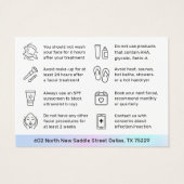 ホログラフィックHYDRA顔面アフターケア指示カード (裏面)