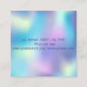 ホログラフィックInstagramソーシャルメディア スクエア名刺 (裏面)