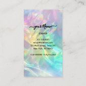 ホログラフィックOFFICEクリーニングサービス コーリングカード (裏面)