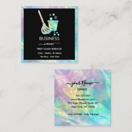 ホログラフィックOFFICEクリーニングサービス スクエア名刺