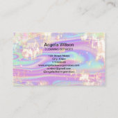 ホログラフィックOpalメイド清掃サービスグリッター 名刺 (裏面)