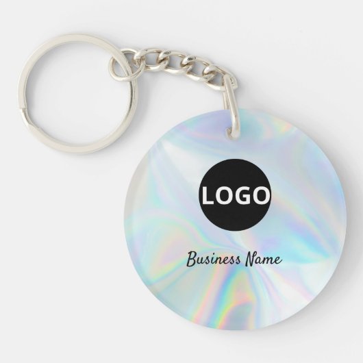 ホログラフィックQRコードキーチェーン – カスタムロゴプロモーション キーホルダー (正面)