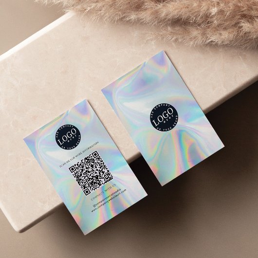 ホログラフィックQRコードソーシャルメディアWebサイト 名刺