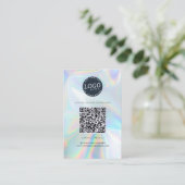 ホログラフィックQRコードソーシャルメディアWebサイト 名刺 (スタンド正面)