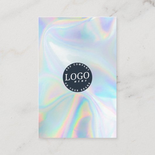 ホログラフィックQRコードソーシャルメディアWebサイト 名刺 (裏面)