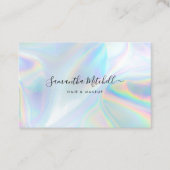 ホログラフィックQRコードビューティシアンメイクアップアーティスト 名刺 (正面)